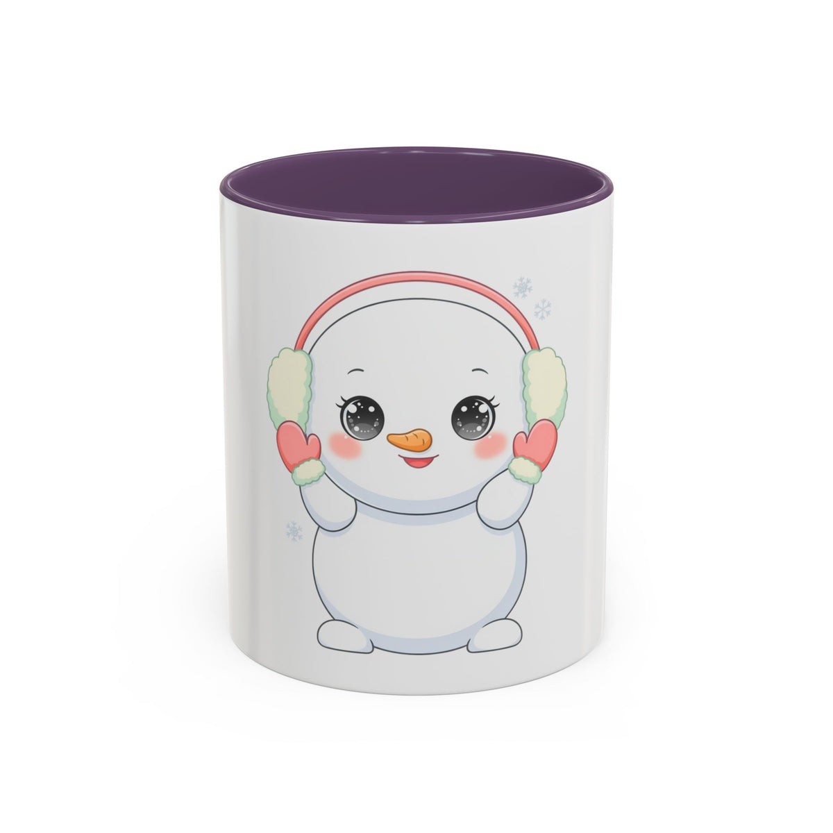 Kawaii Snowman Accent Coffee Mug for Cozy Winter Sips