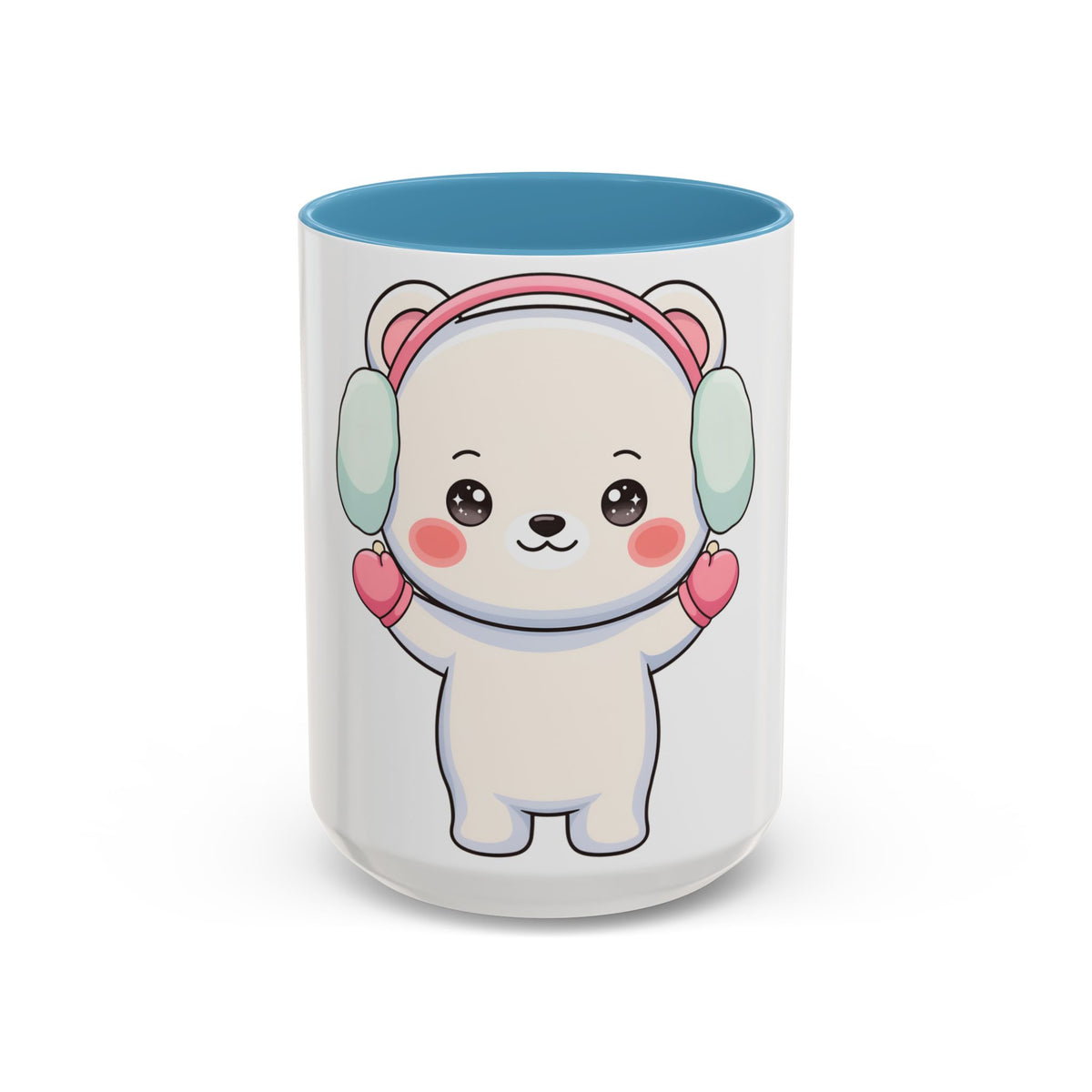 Kawaii Polar Bear Mug, Cute Winter Accent Coffee Mug