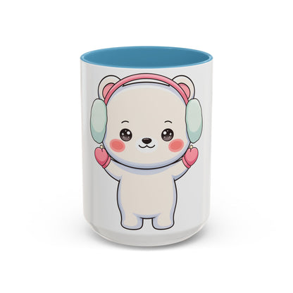 Kawaii Polar Bear Mug, Cute Winter Accent Coffee Mug