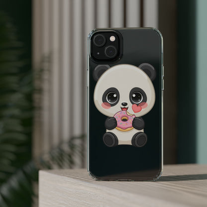 Kawaii Panda Phone Case with Donut