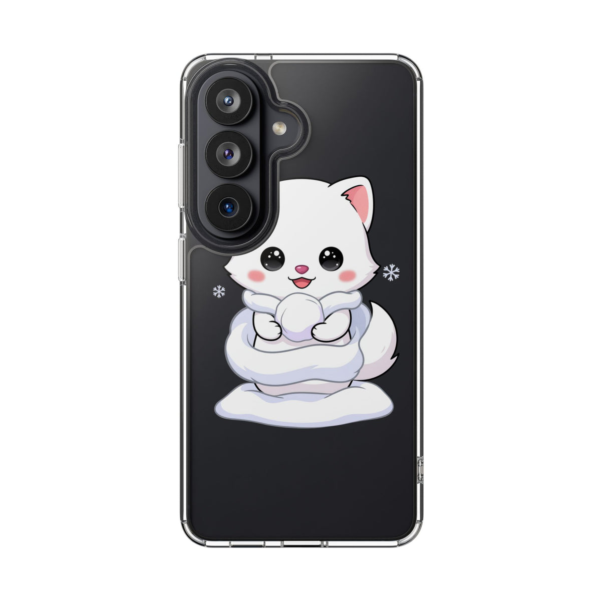 Kawaii Arctic Fox Phone Case, Cute Snow Day Gift