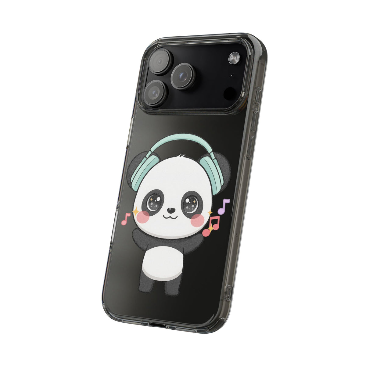 Kawaii Panda Phone Case with Headphones