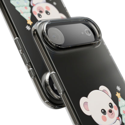 Christmas Polar Bear Phone Case, Kawaii Holiday Accessory