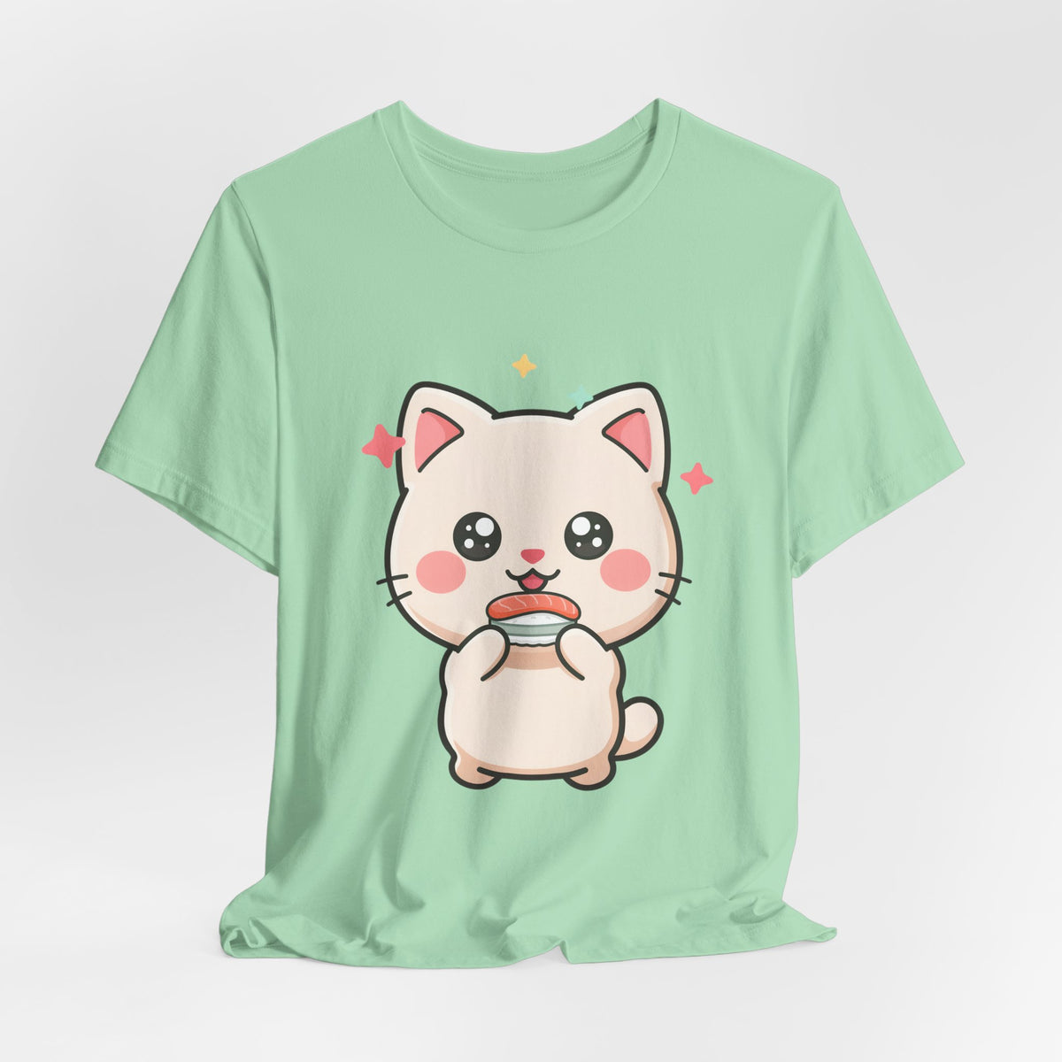 Kawaii Sushi Cat T-Shirt for Cat and Sushi Lovers