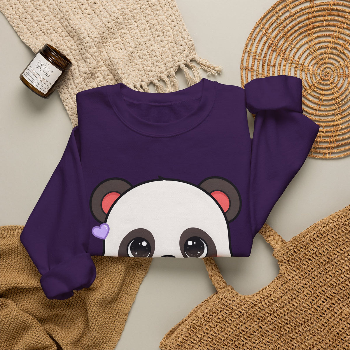 Cute Gamer Panda Sweatshirt for Cozy Gaming Nights