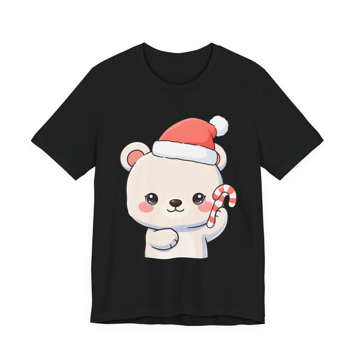 Kawaii Polar Bear Christmas Tee, Cute Holiday Gift