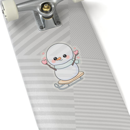 Kawaii Snowman Sticker for Cozy Winter Journals