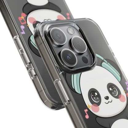 Kawaii Panda Phone Case with Headphones