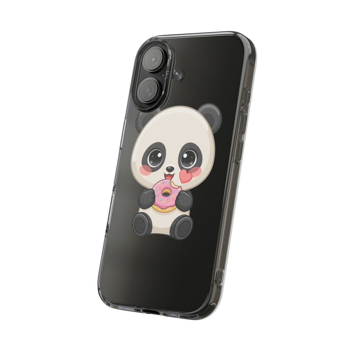 Kawaii Panda Phone Case with Donut
