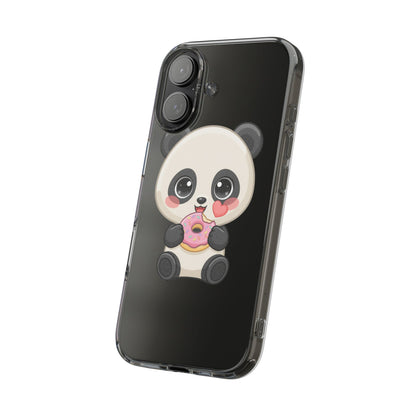Kawaii Panda Phone Case with Donut