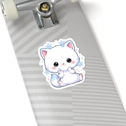 Arctic Fox Sticker, Cute Winter Gift for Fox Lovers
