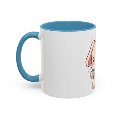 Gamer Bunny Accent Coffee Mug for Kawaii Game Lovers
