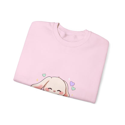Kawaii Bunny Sweatshirt, Sleeping Cloud Chibi Crewneck