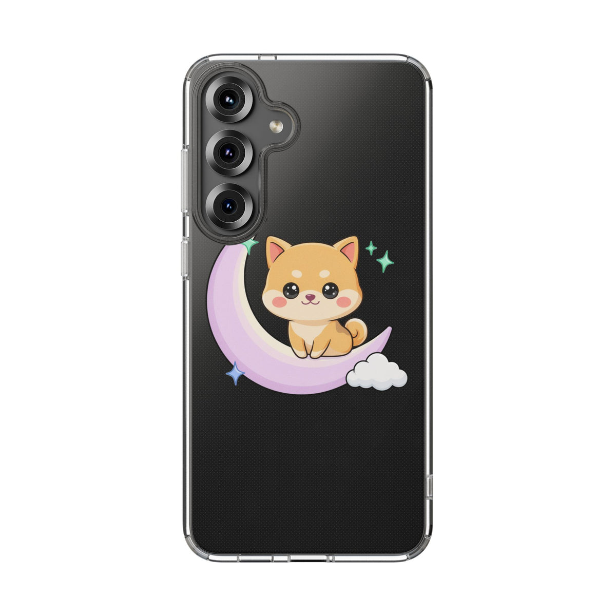 Kawaii Shiba Inu Phone Case – Crescent Moon Cutie