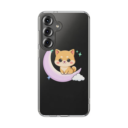 Kawaii Shiba Inu Phone Case – Crescent Moon Cutie