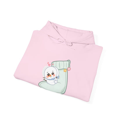 Kawaii Snowman Christmas Hoodie for Cozy Holiday Days