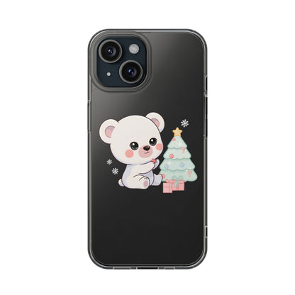 Christmas Polar Bear Phone Case, Kawaii Holiday Accessory