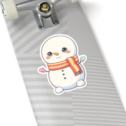 Kawaii Snowman Christmas Sticker for Holiday Gifts