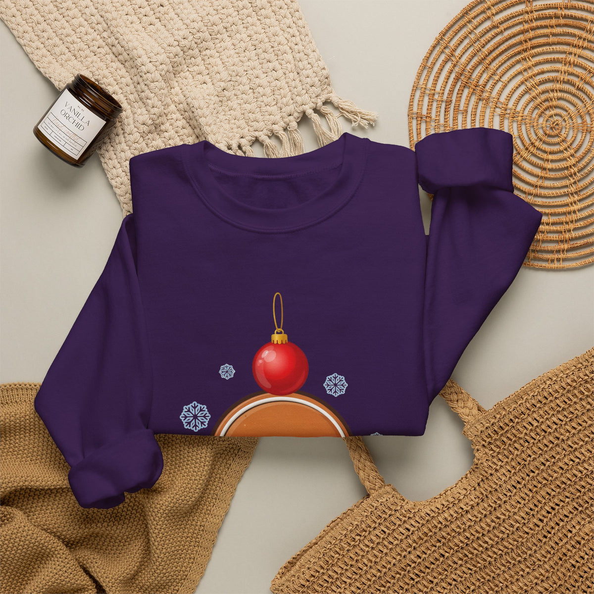 Gingerbread Christmas Sweatshirt, Cute Holiday Crewneck