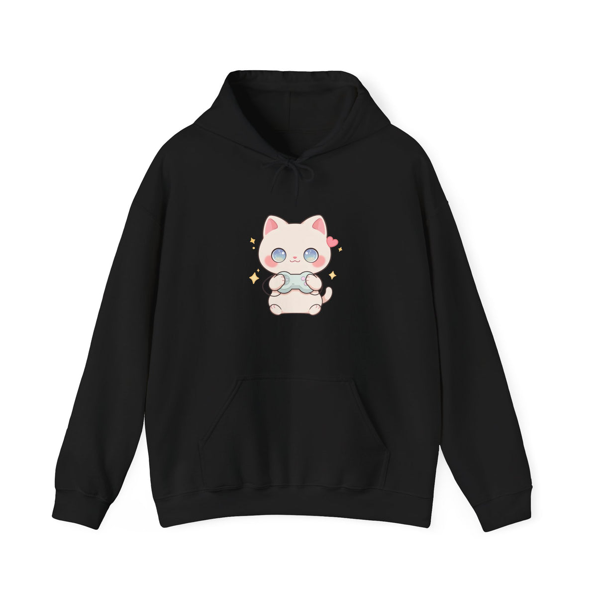 Kawaii Gamer Cat Hoodie for Cozy Gaming Nights