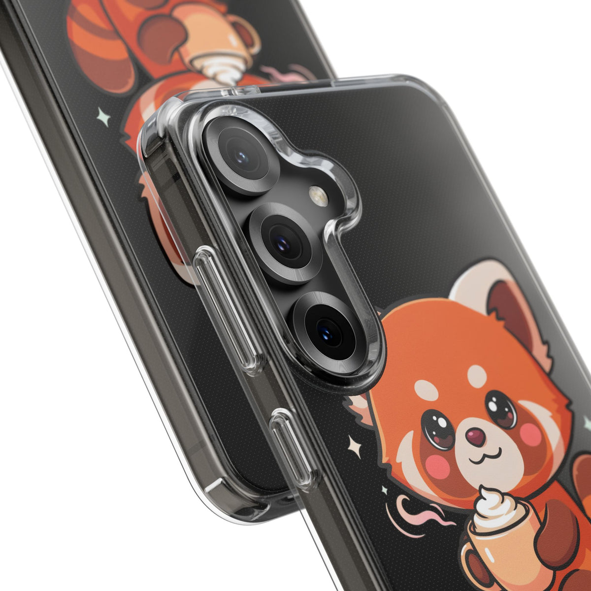 Kawaii Red Panda Phone Case with Latte