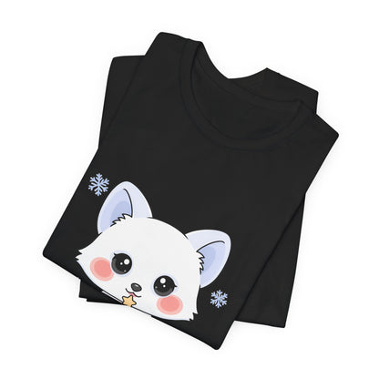 Kawaii Christmas Fox T-Shirt for Cozy Holiday Decorating