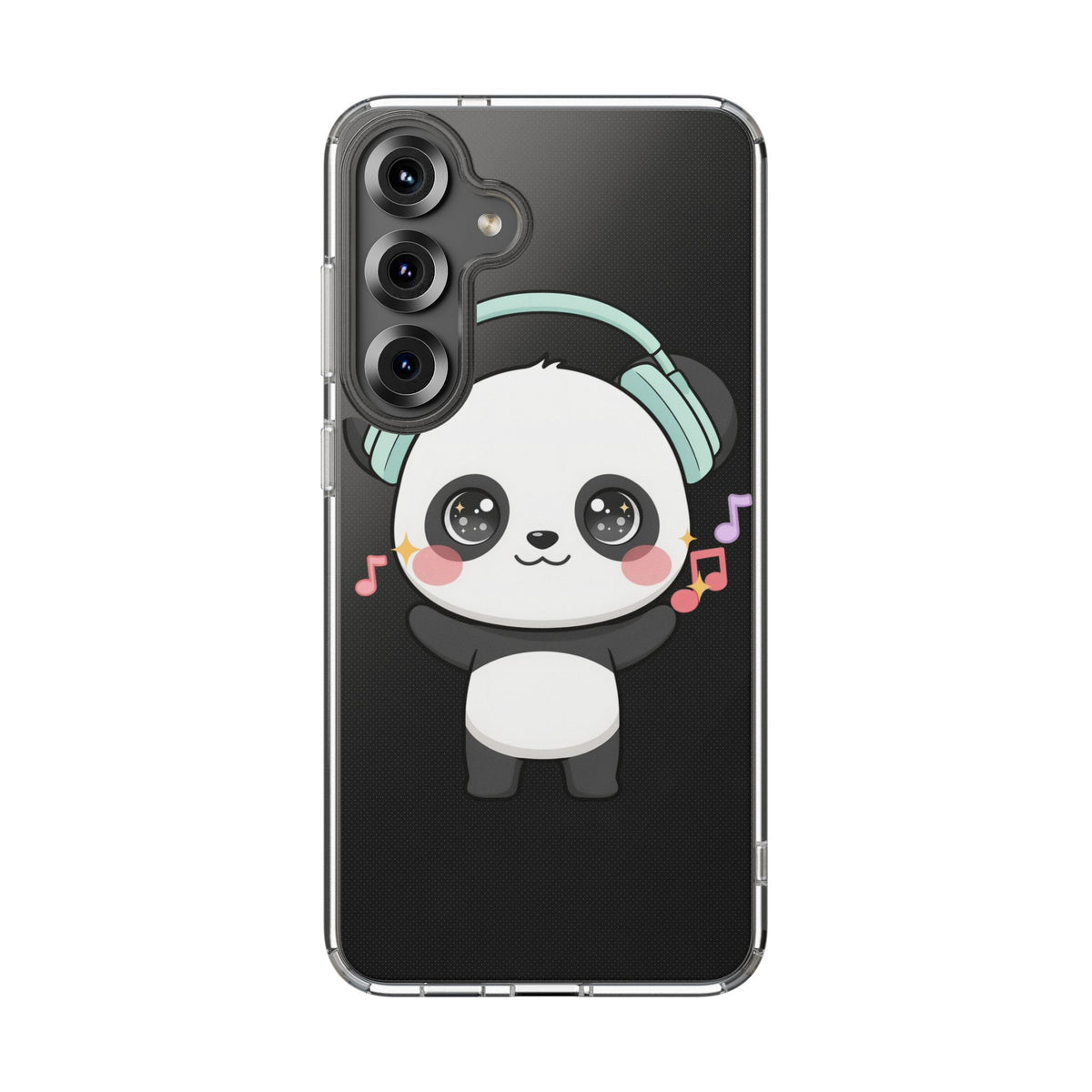 Kawaii Panda Phone Case with Headphones