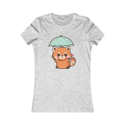 Kawaii Red Panda Women's Tee – Sweet Rainy Day Charm