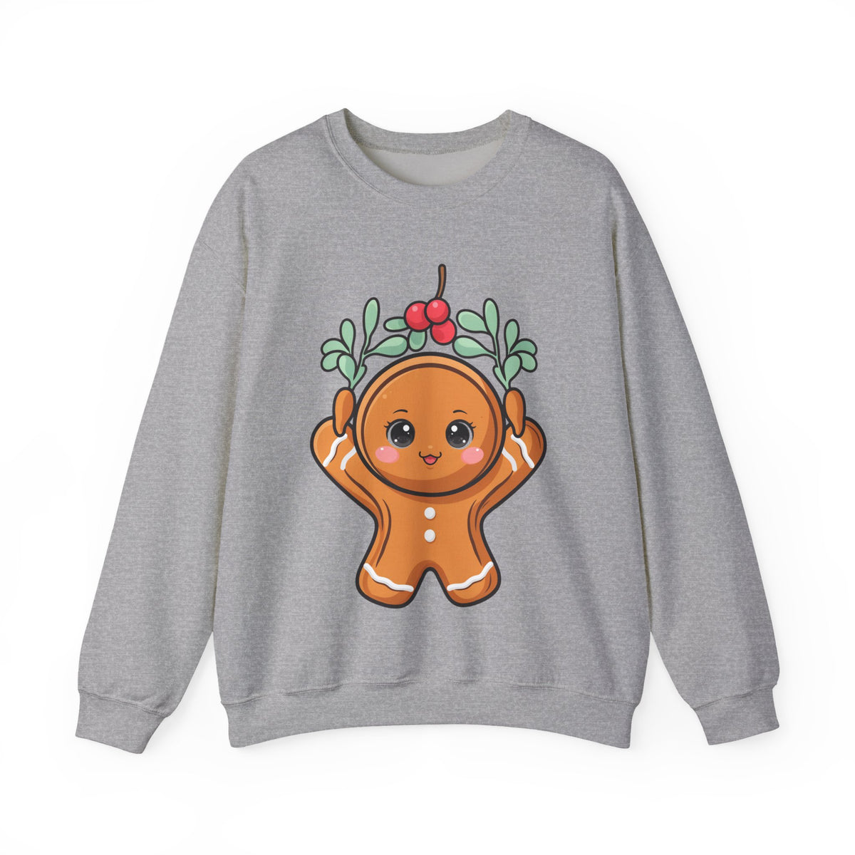 Kawaii Gingerbread Sweatshirt, Cute Christmas Crewneck