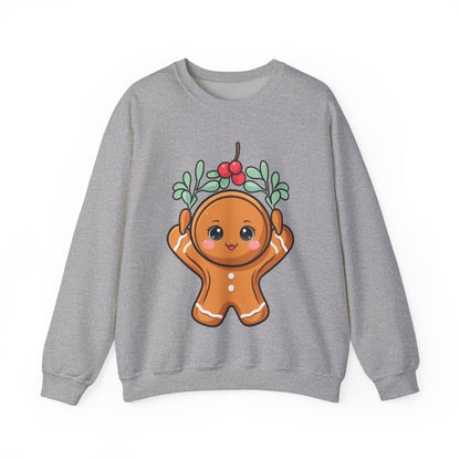 Kawaii Gingerbread Sweatshirt, Cute Christmas Crewneck