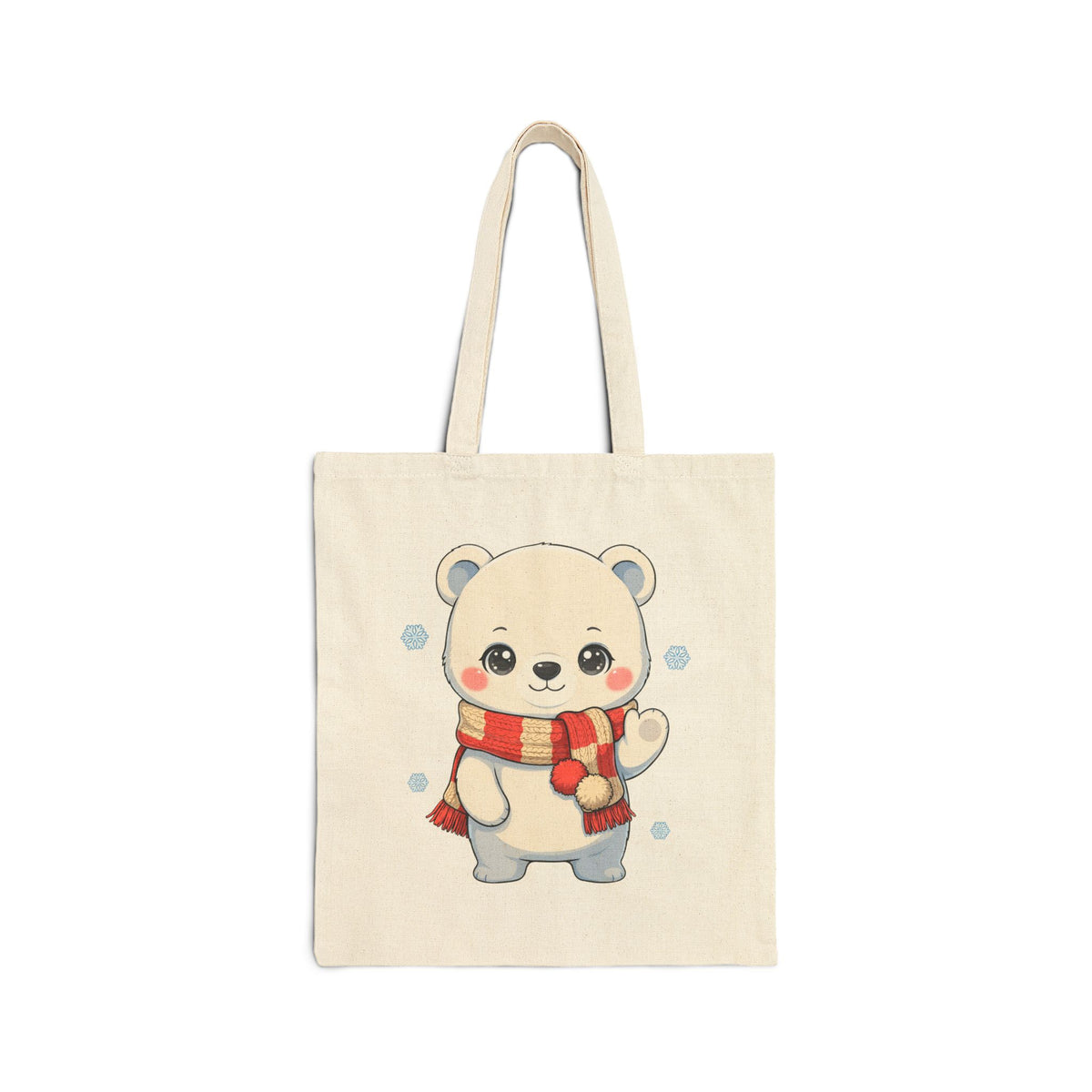 Kawaii Polar Bear Tote Bag for Cozy Christmas Cheer