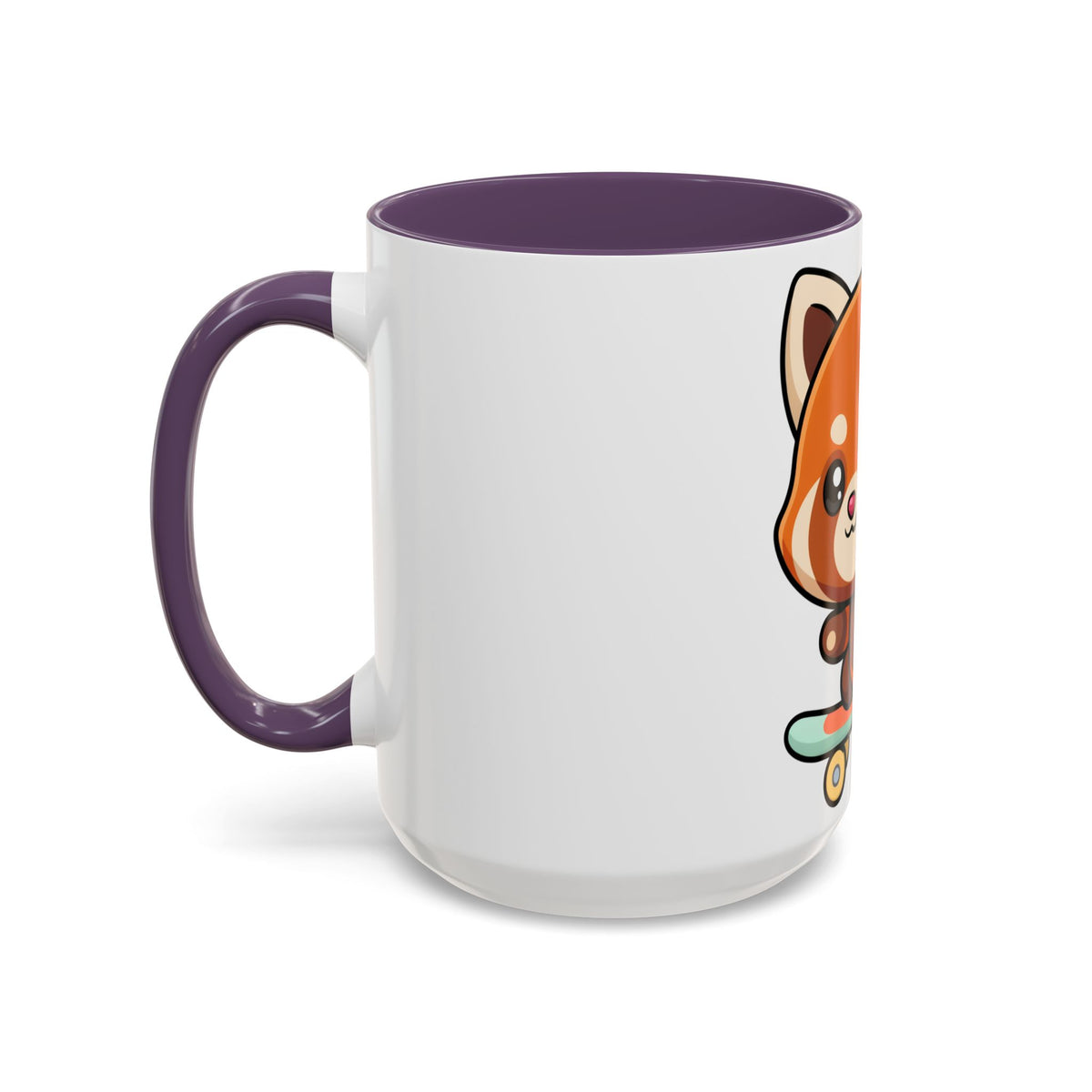 Red Panda Skateboard Mug – Kawaii Accent Coffee Mug