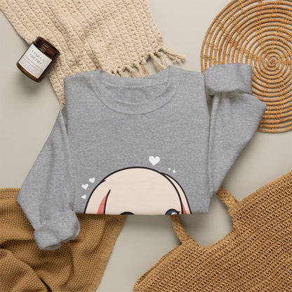 Kawaii Sushi Bunny Sweatshirt, Cute Chibi Crewneck