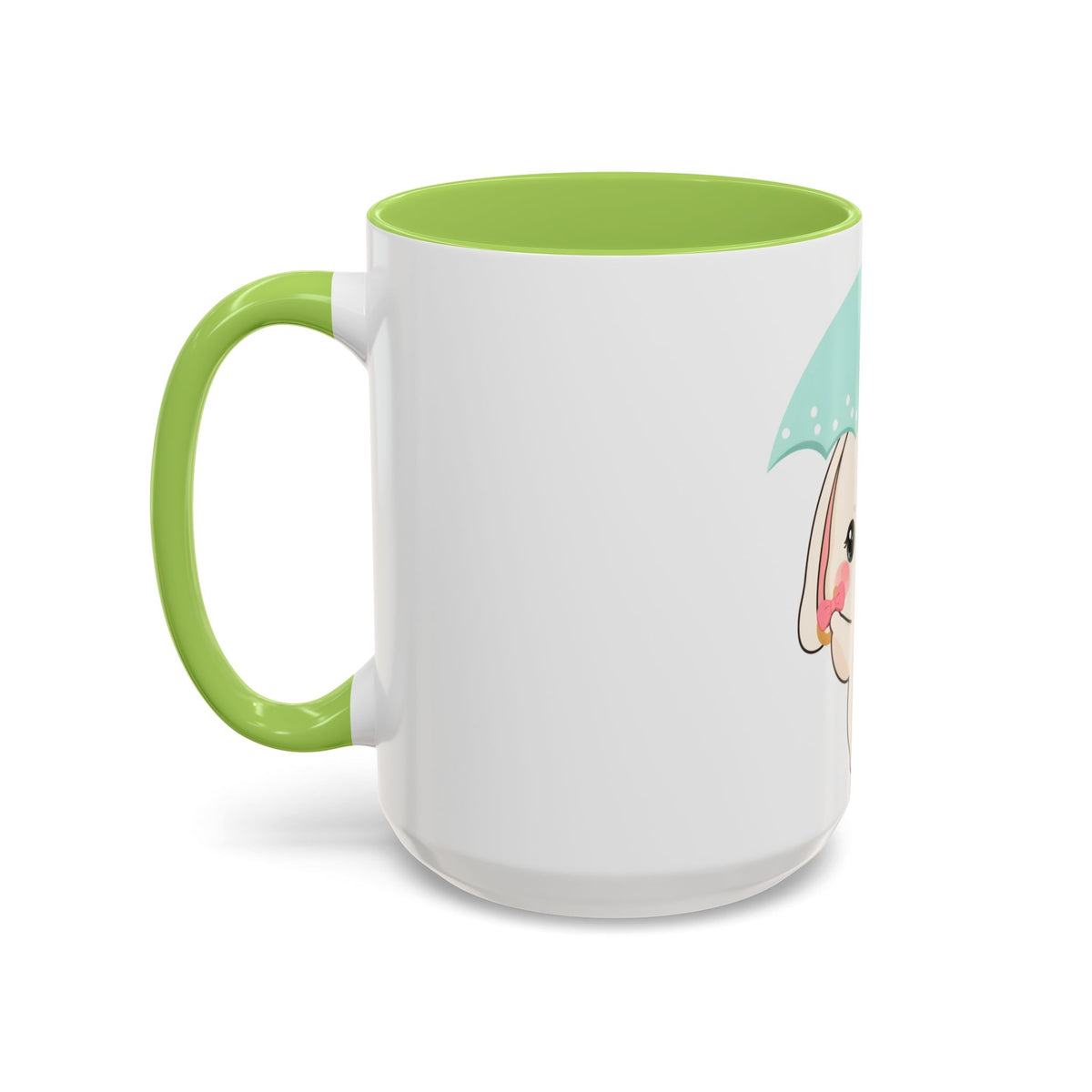 Kawaii Bunny Accent Coffee Mug for a Cheerful Desk