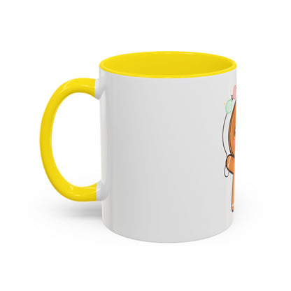 Gingerbread Man Accent Coffee Mug, Cute Kawaii Holiday Gift
