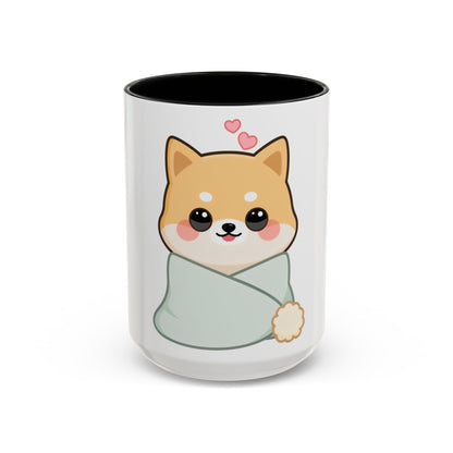 Kawaii Shiba Inu Accent Coffee Mug for Cozy Moments