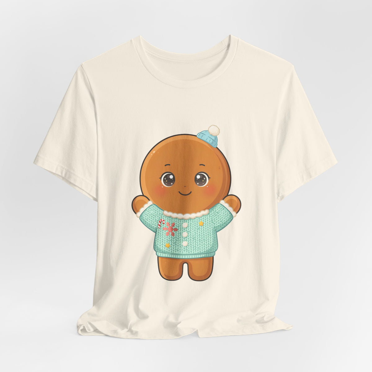 Kawaii Gingerbread Man Christmas Tee for Holiday Cheer