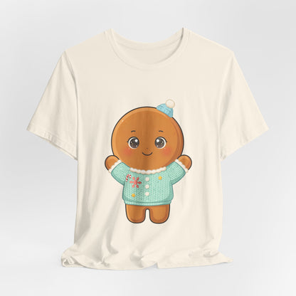 Kawaii Gingerbread Man Christmas Tee for Holiday Cheer