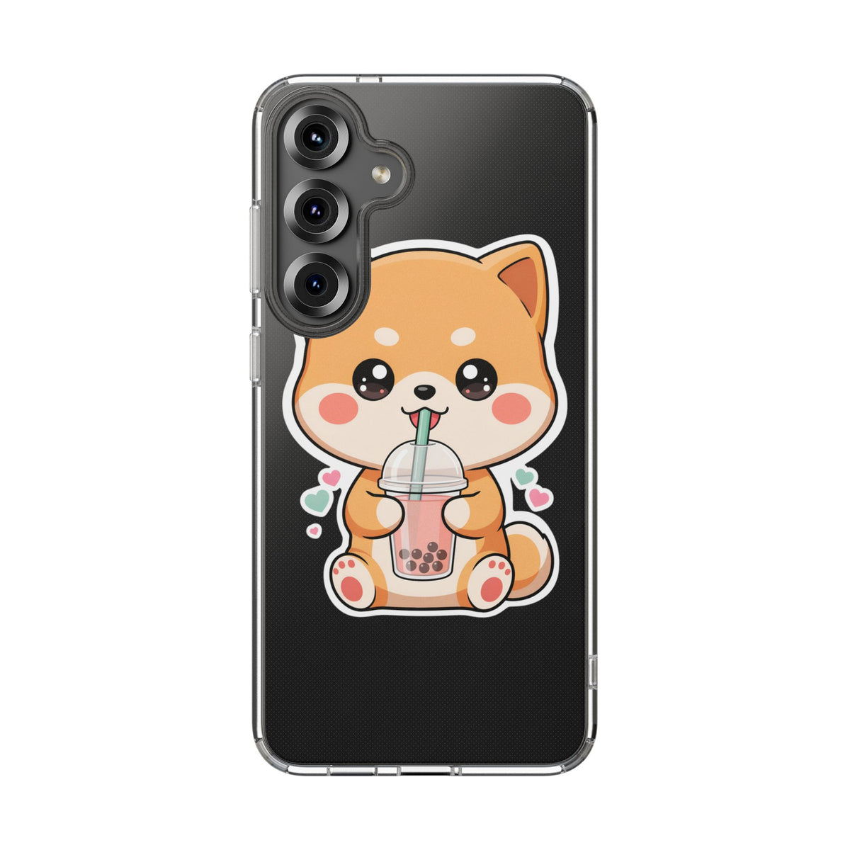 Kawaii Shiba Inu Phone Case for Bubble Tea Lovers
