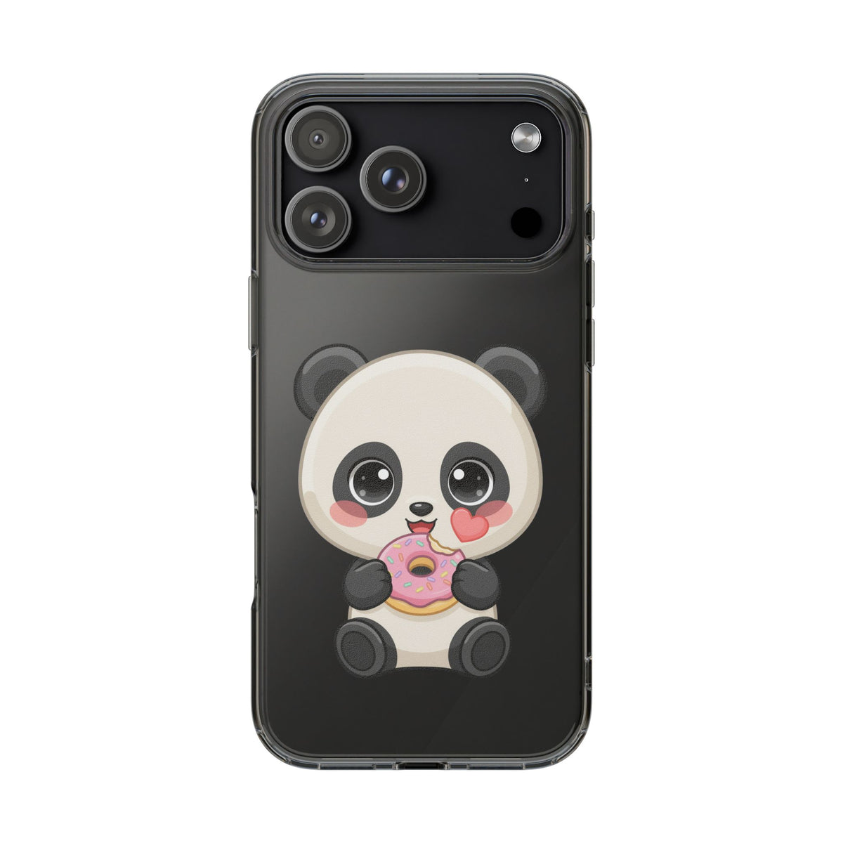 Kawaii Panda Phone Case with Donut