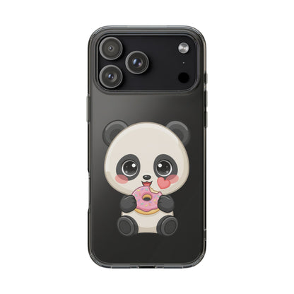 Kawaii Panda Phone Case with Donut