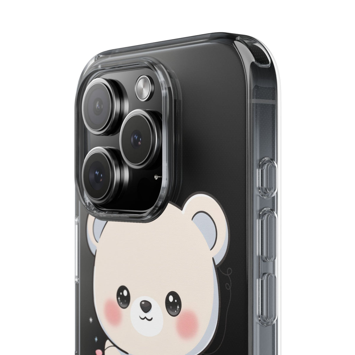 Kawaii Polar Bear Phone Case with Fairy Lights