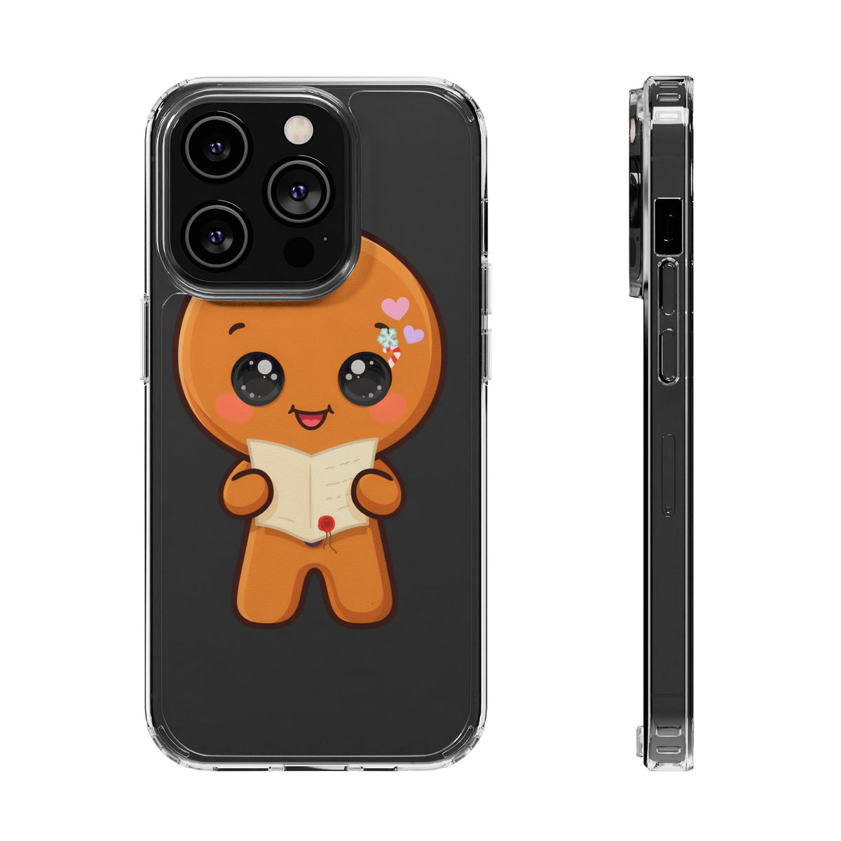 Gingerbread Man Phone Case, Cute Christmas Letter Reader