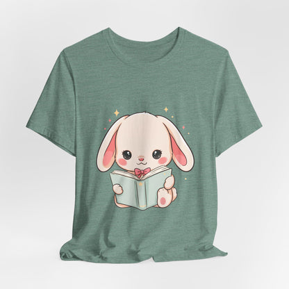 Book Lover Bunny T-Shirt – Cute Kawaii Reader Tee