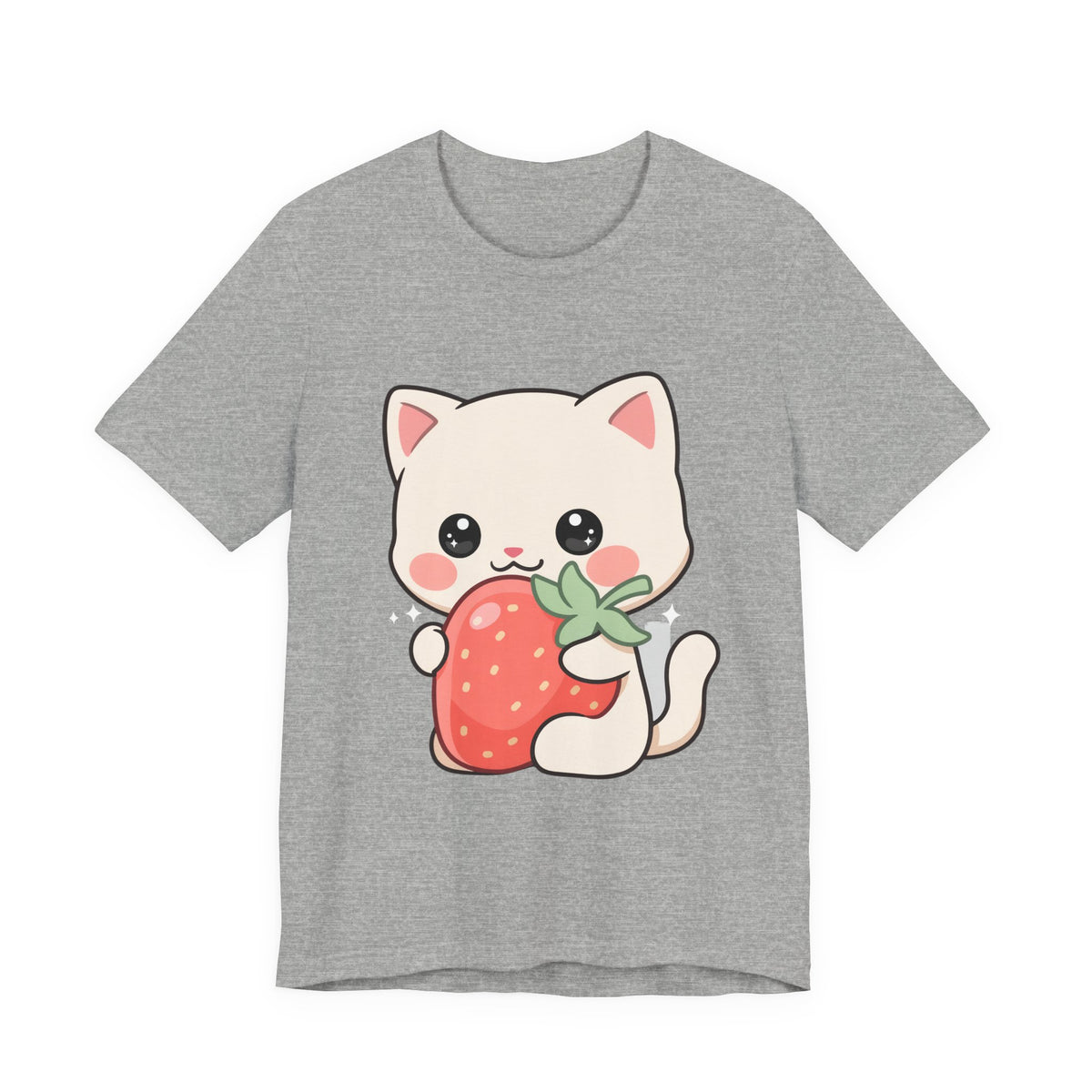 Kawaii Cat Strawberry T-Shirt, Cute Cat Lover Gift