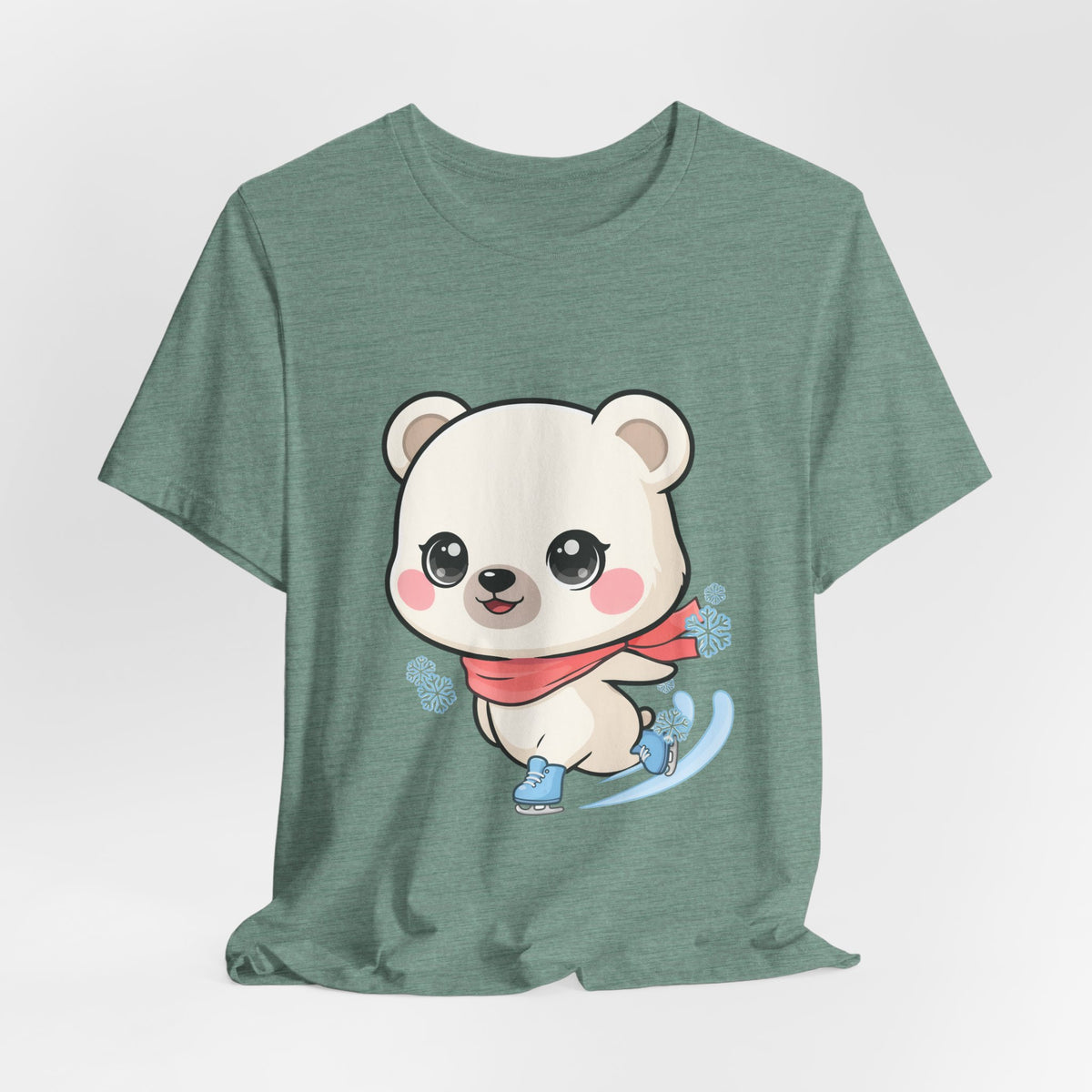 Kawaii Ice Skating Polar Bear Tee for Winter Gift Giving