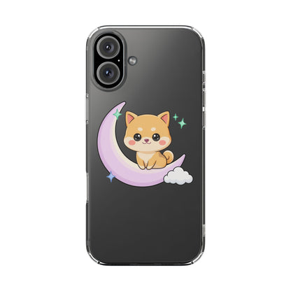 Kawaii Shiba Inu Phone Case – Crescent Moon Cutie