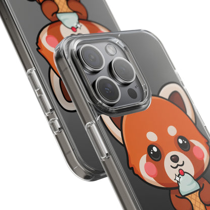 Kawaii Red Panda Phone Case with Ice Cream