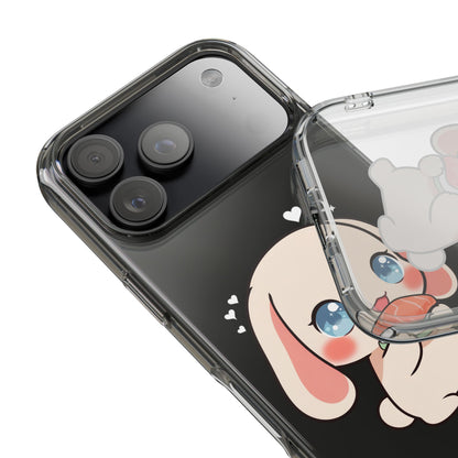 Kawaii Bunny Sushi Phone Case, Clear Impact-Resistant