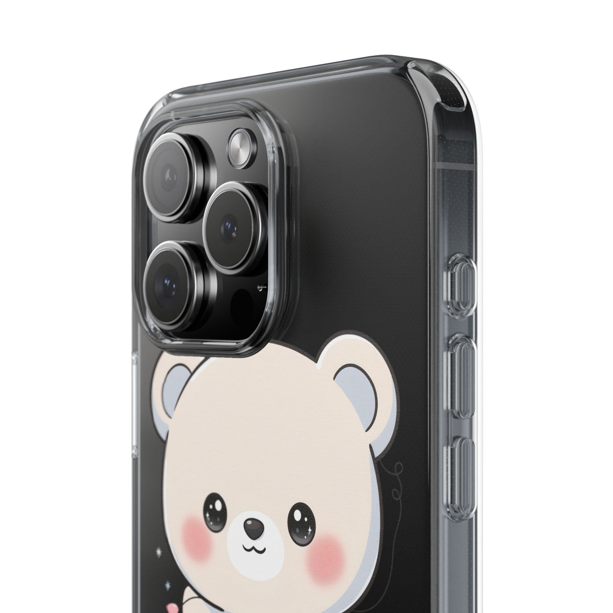 Kawaii Polar Bear Phone Case with Fairy Lights